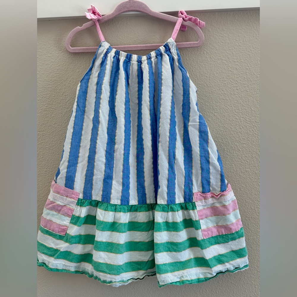 Mini Boden Girls Striped Summer Dress 3-4Y